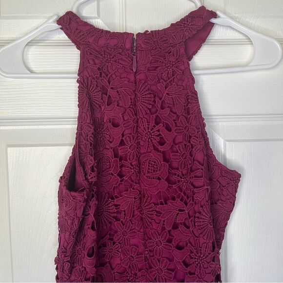 Lulus Women's Love Poem Lace Halter Mini Cocktail Dress- Size Small - Picture 7 of 7